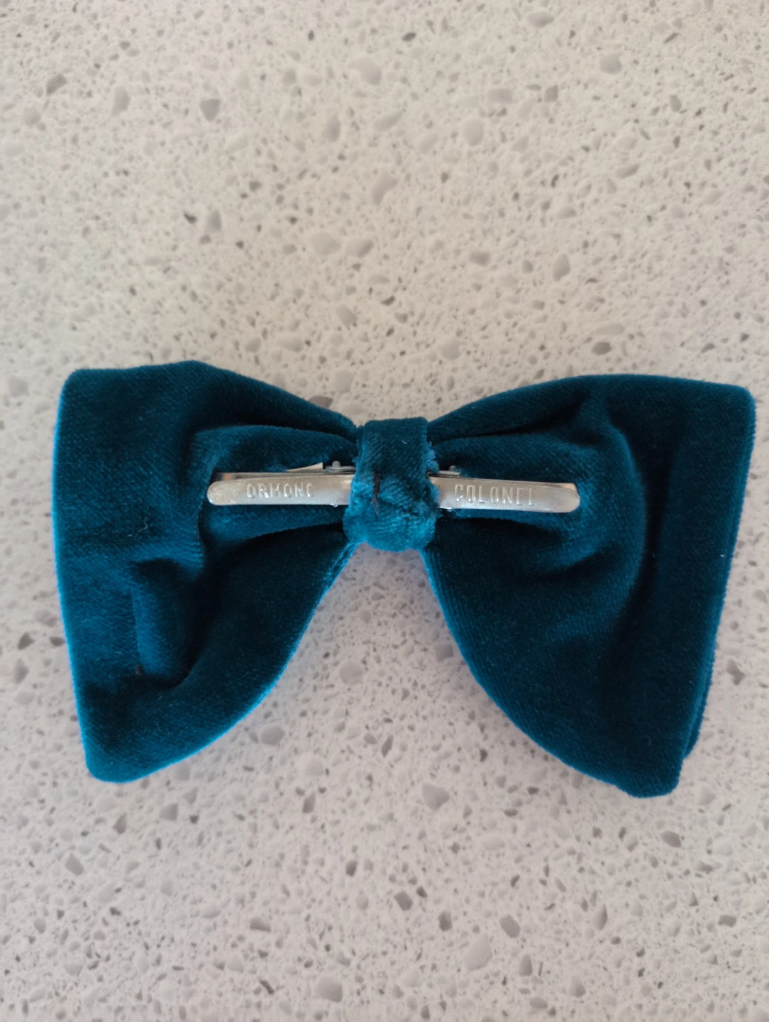 Teal Velvet Bow Tie - photo 2