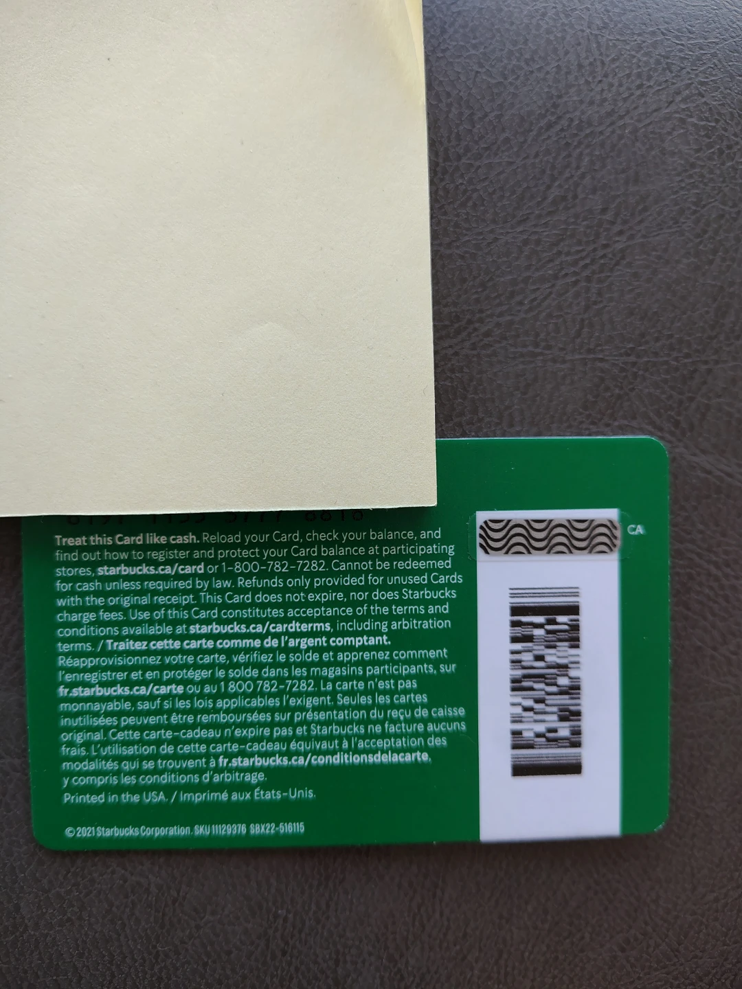 $25 Starbucks Gift Cards (Bundle of 5 x $5) - photo 2