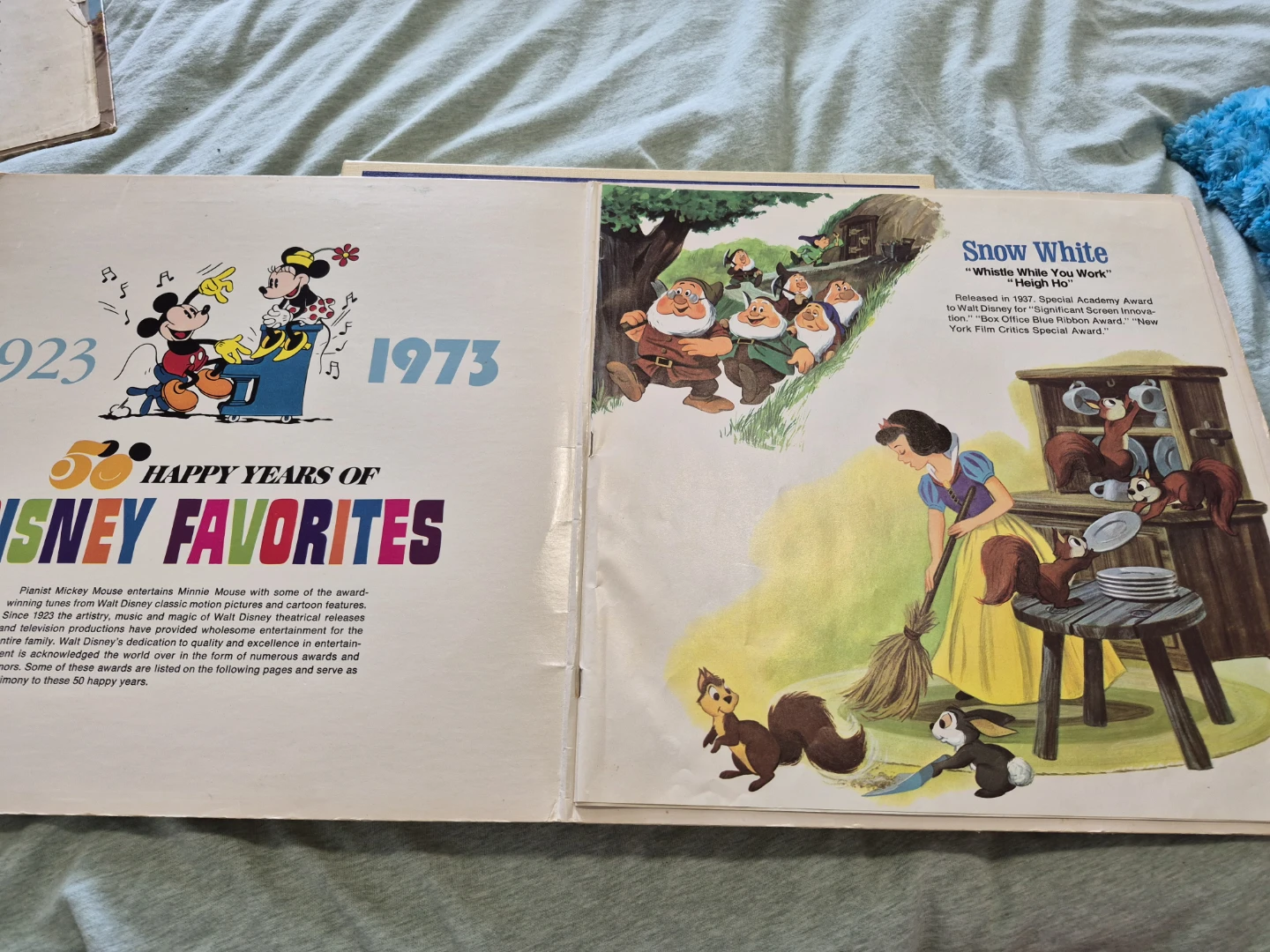 Disneyland 50 Happy Years of Disney Favorites Vinyl Record 1973 - photo 5
