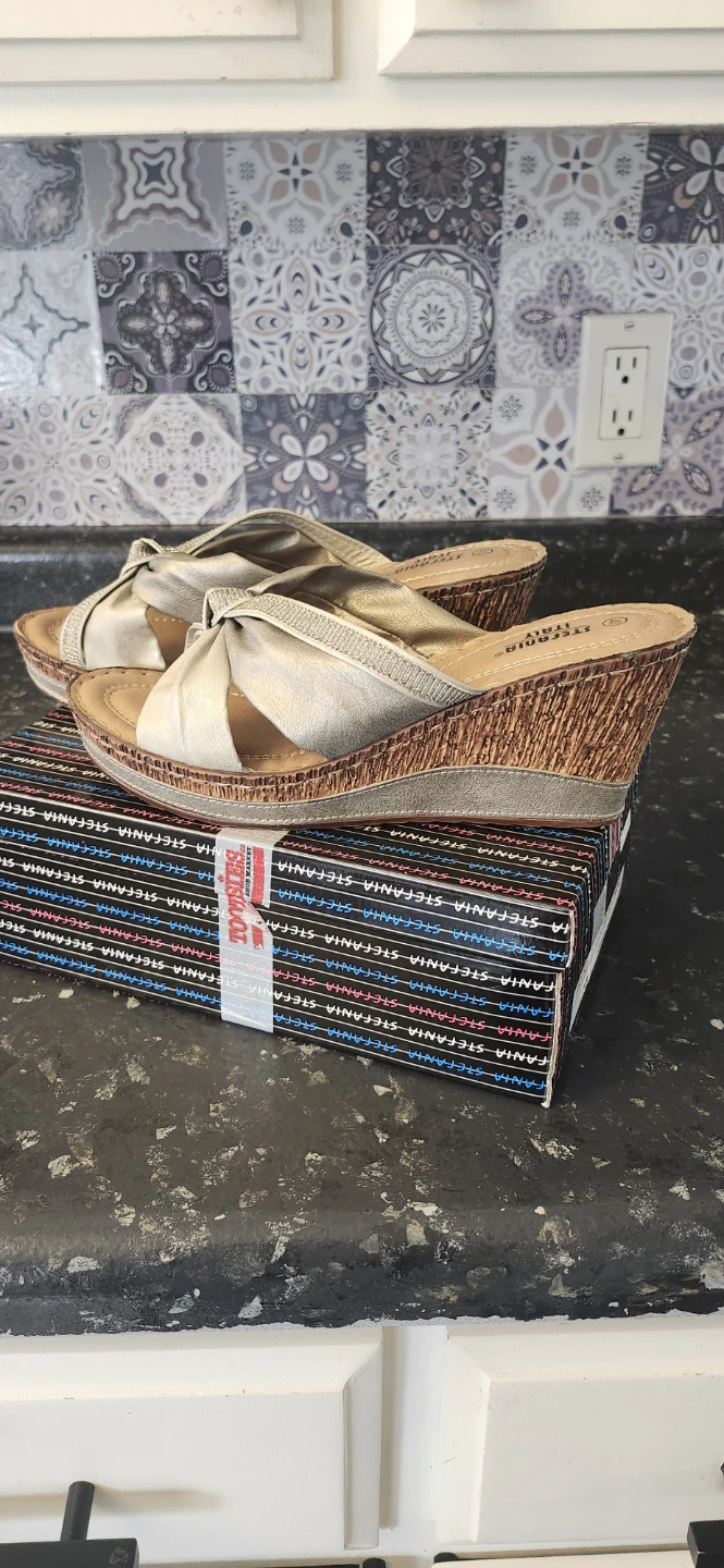 Stefania Italy Women's Wedge Sandals Size 40 - photo 4