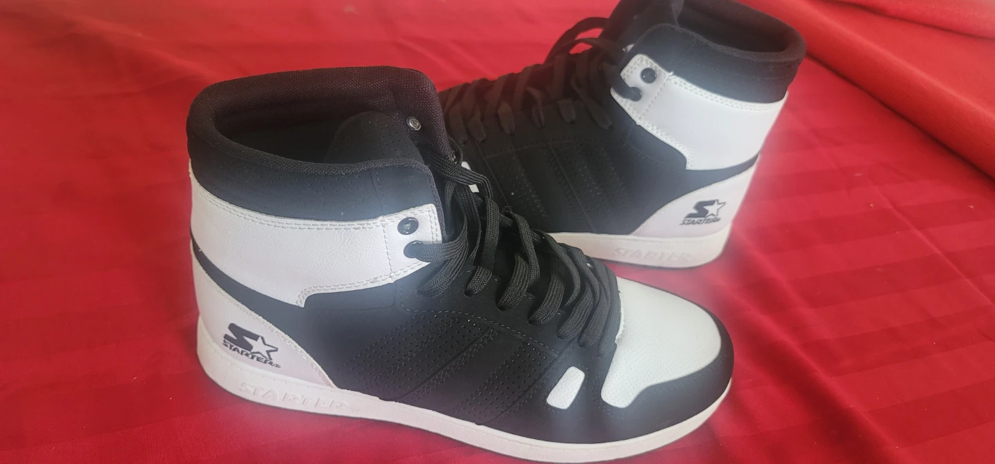 Starter Men's High-Top Sneakers - Black/White Size 9