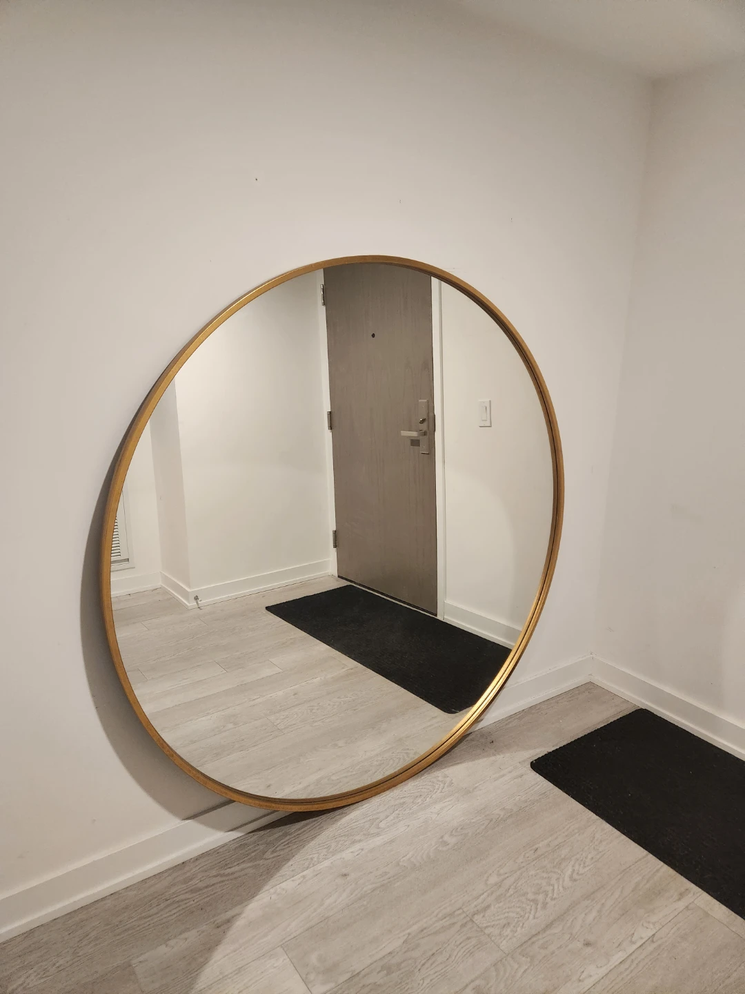 Large Round Gold Wall Mirror - photo 2