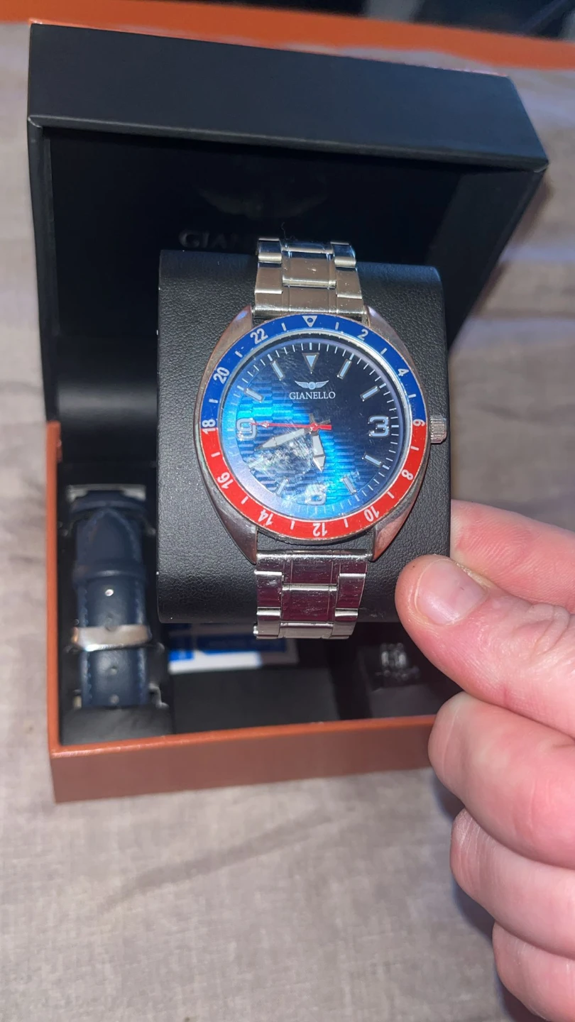 Gianello Watch Set with Blue and Black Straps - photo 2