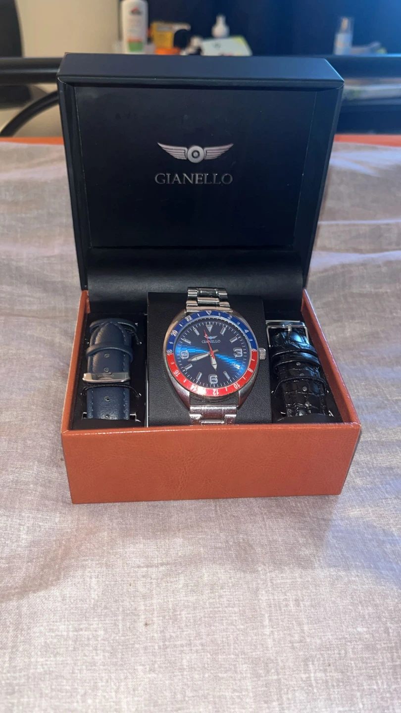 Gianello Watch Set with Blue and Black Straps - photo 3