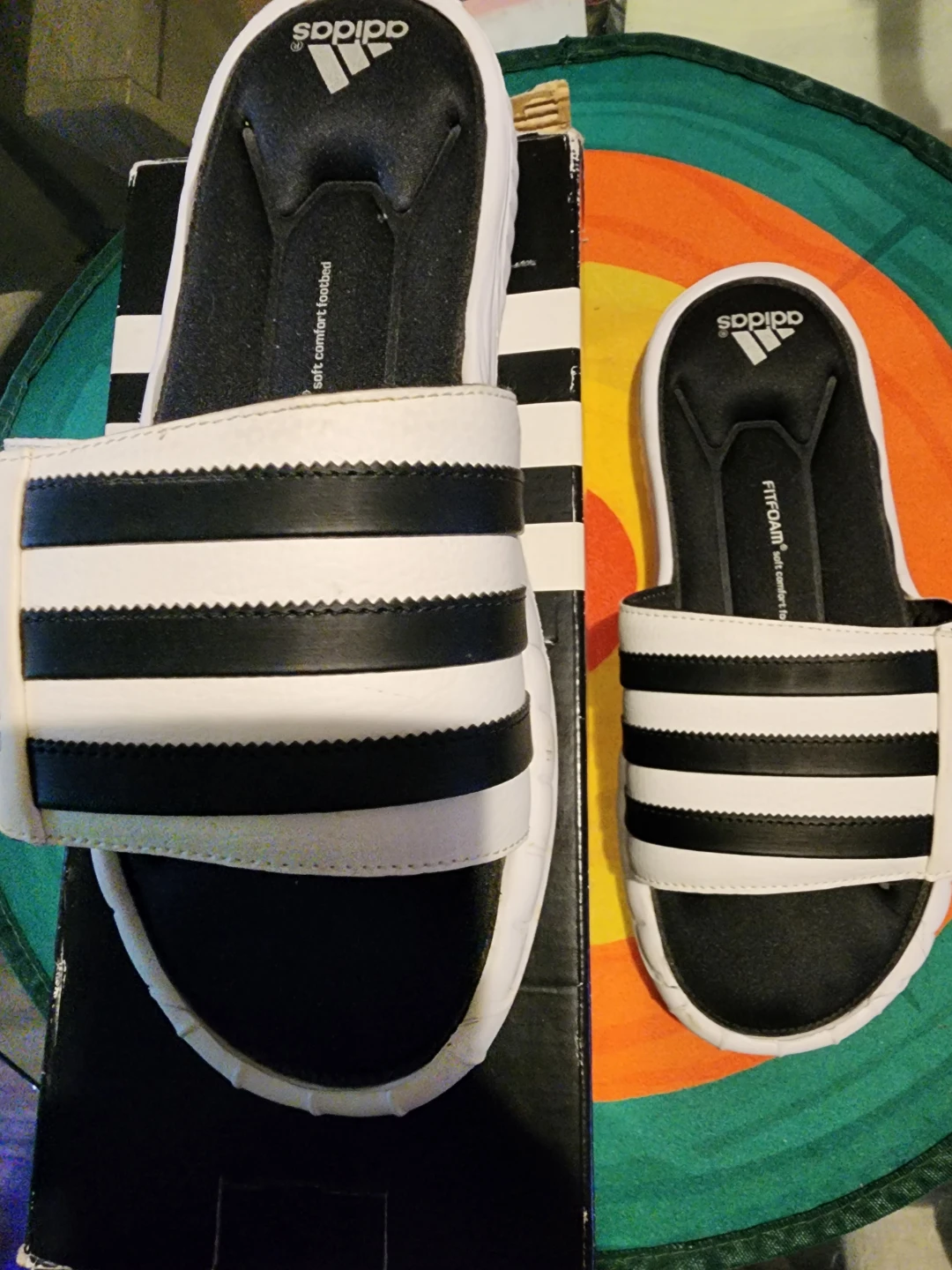 Adidas Superstar 3G Slides White/Black Size 8