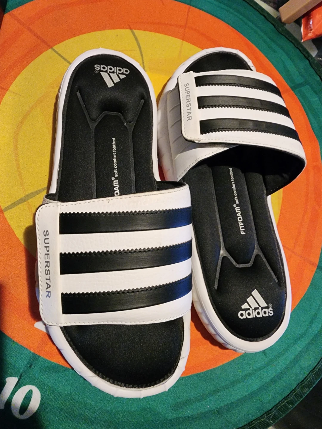 Adidas Superstar 3G Slides White/Black Size 8 - photo 2
