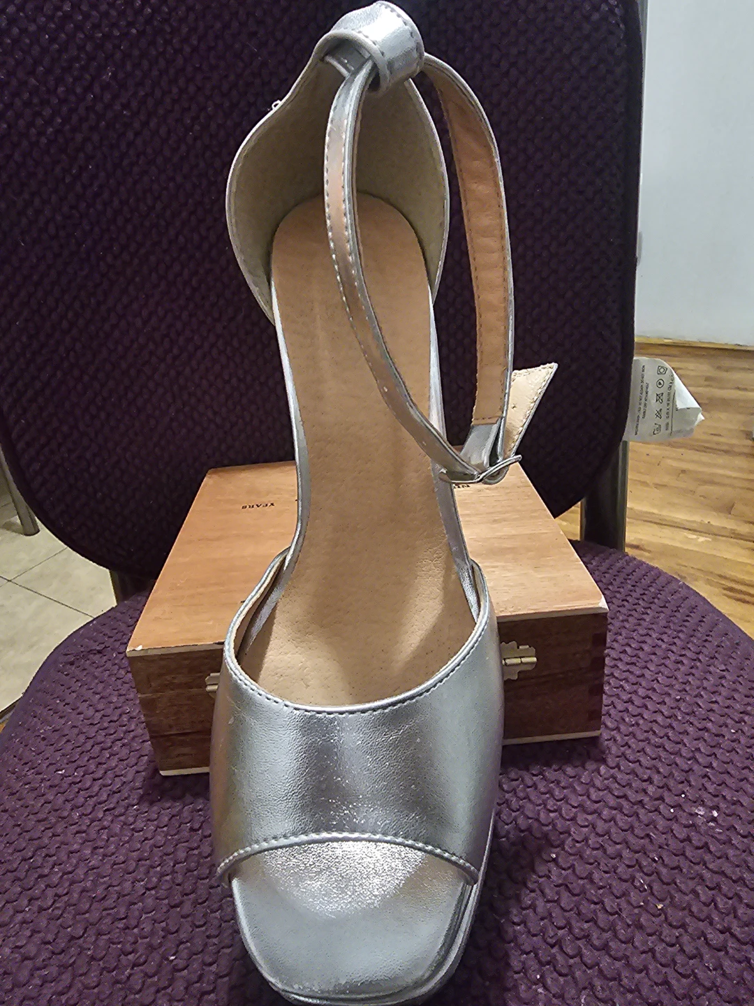 Silver Platform Chunky Heel Sandals - photo 5