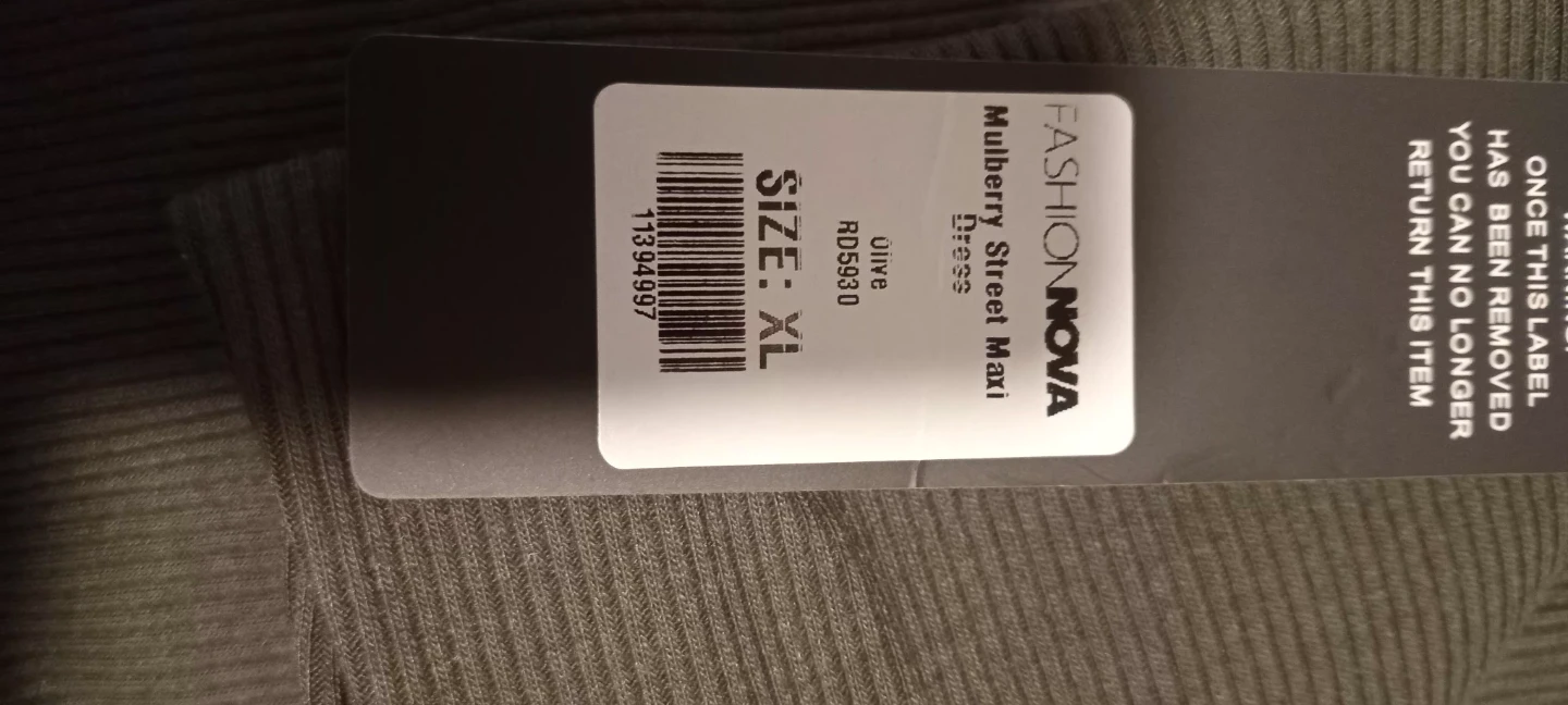 Fashion Nova Ribbed Maxi Dress - Olive - XL - photo 3