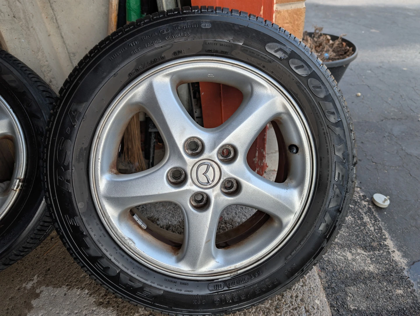 Used Goodyear Tires P205/55R16 with Mazda Rims - photo 4