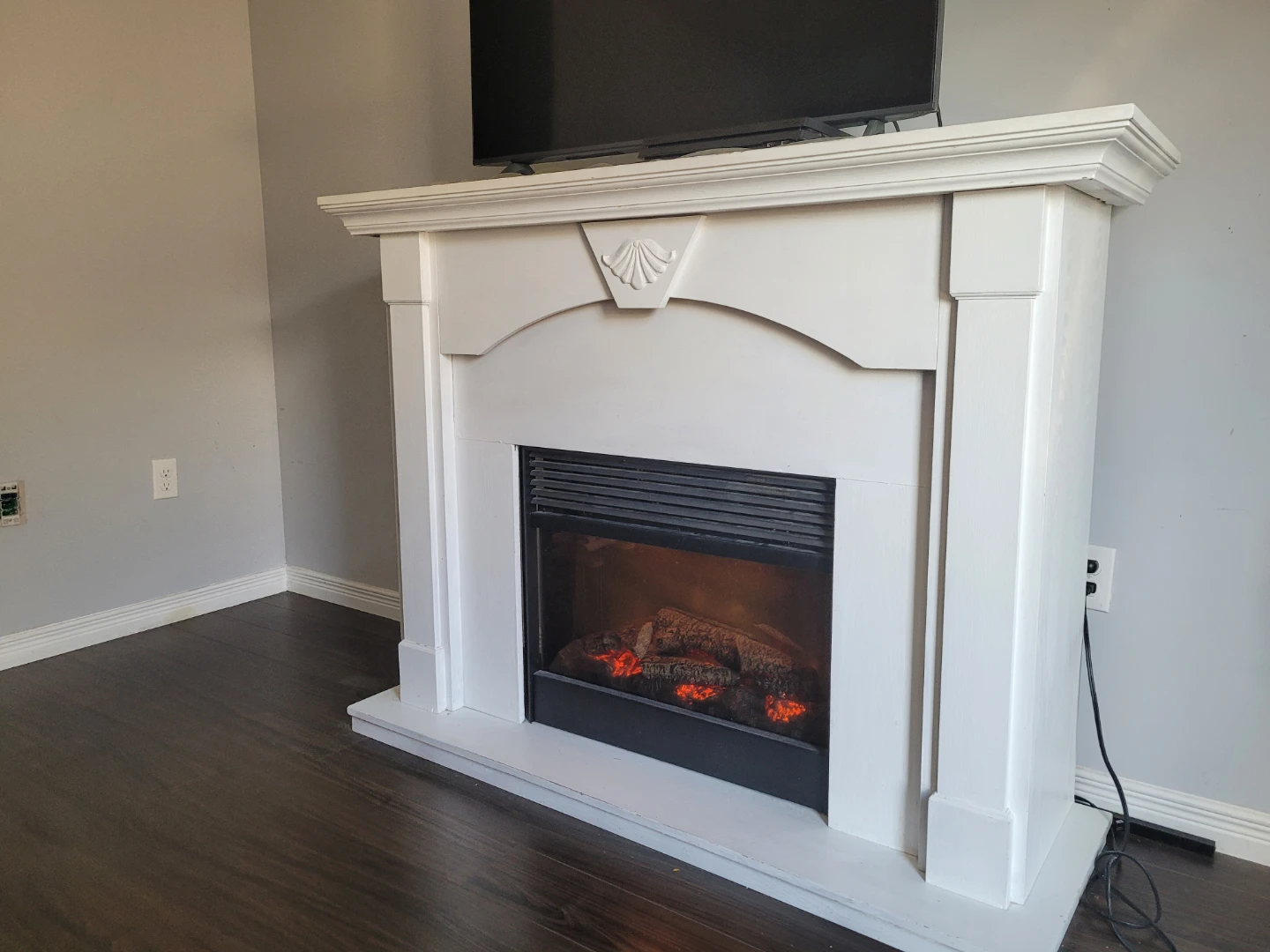 White Electric Fireplace