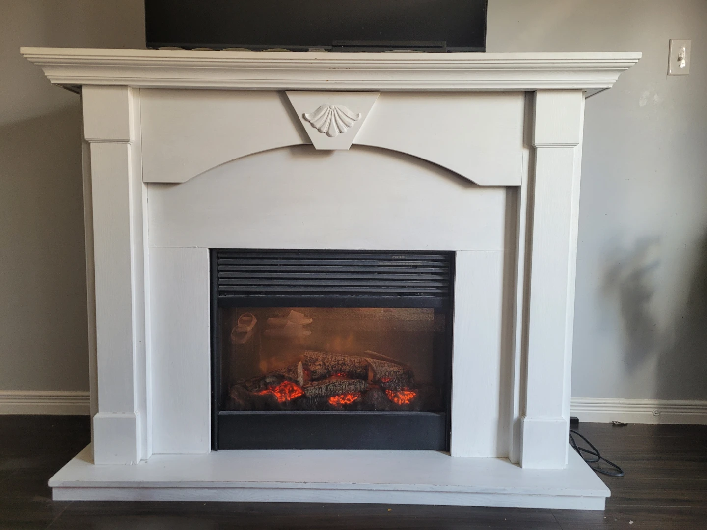 White Electric Fireplace - photo 4