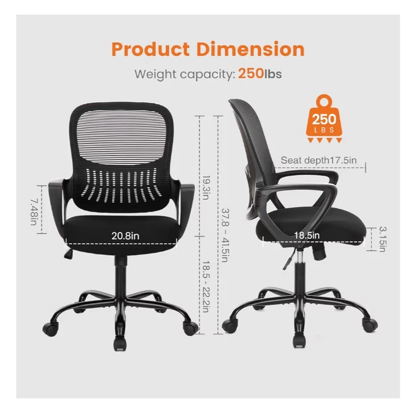 Black Mesh Office Chair - photo 3