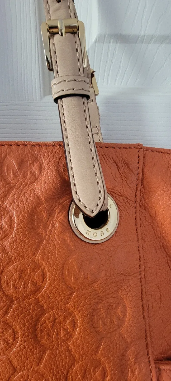 Michael Kors Orange Leather Tote Bag - photo 3