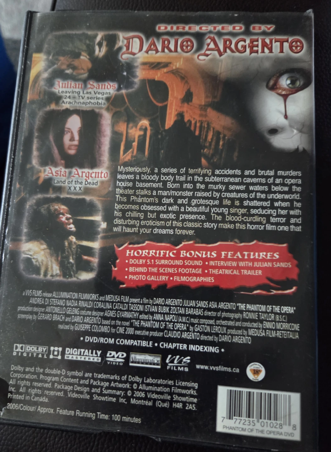 Dario Argento's Phantom of the Opera DVD - photo 2