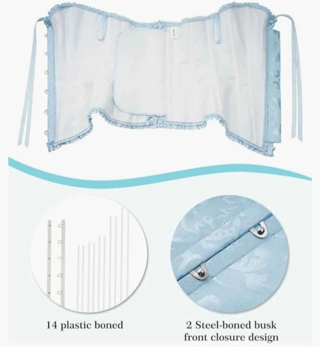 Vrpo Light Blue Corset Top - photo 5