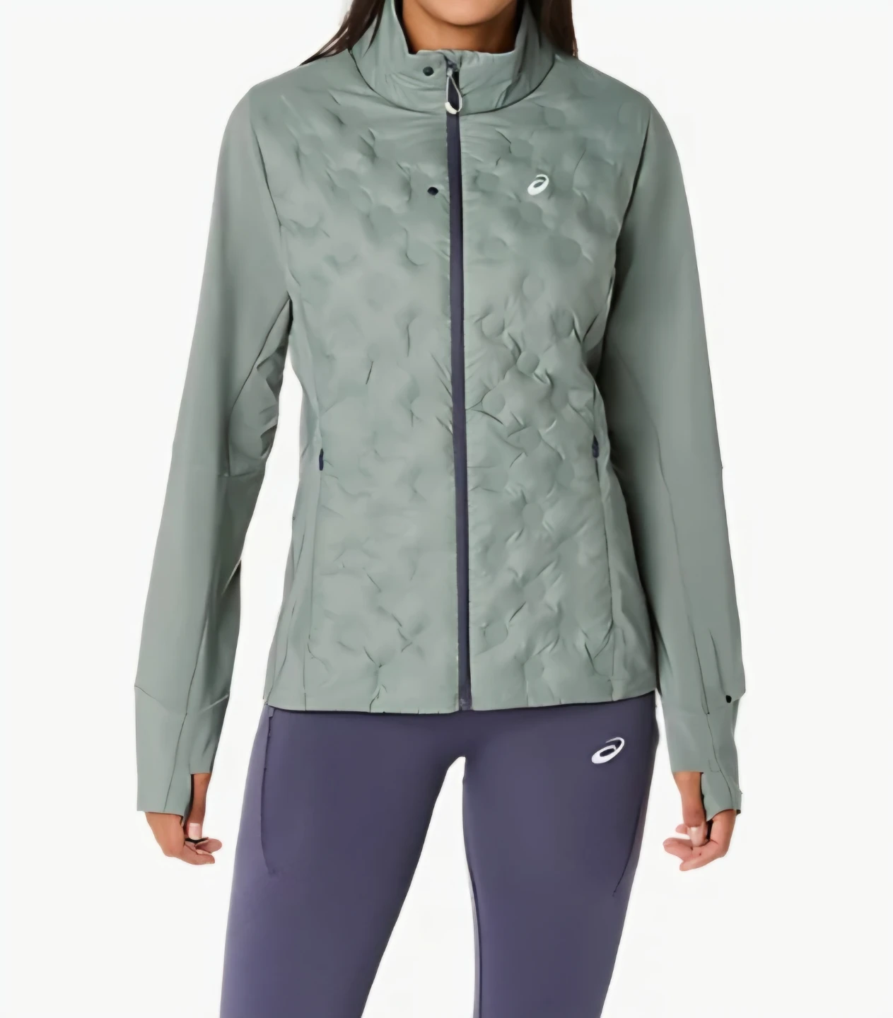 Asics Women's Green Quilted Running Jacket Size M - photo 4