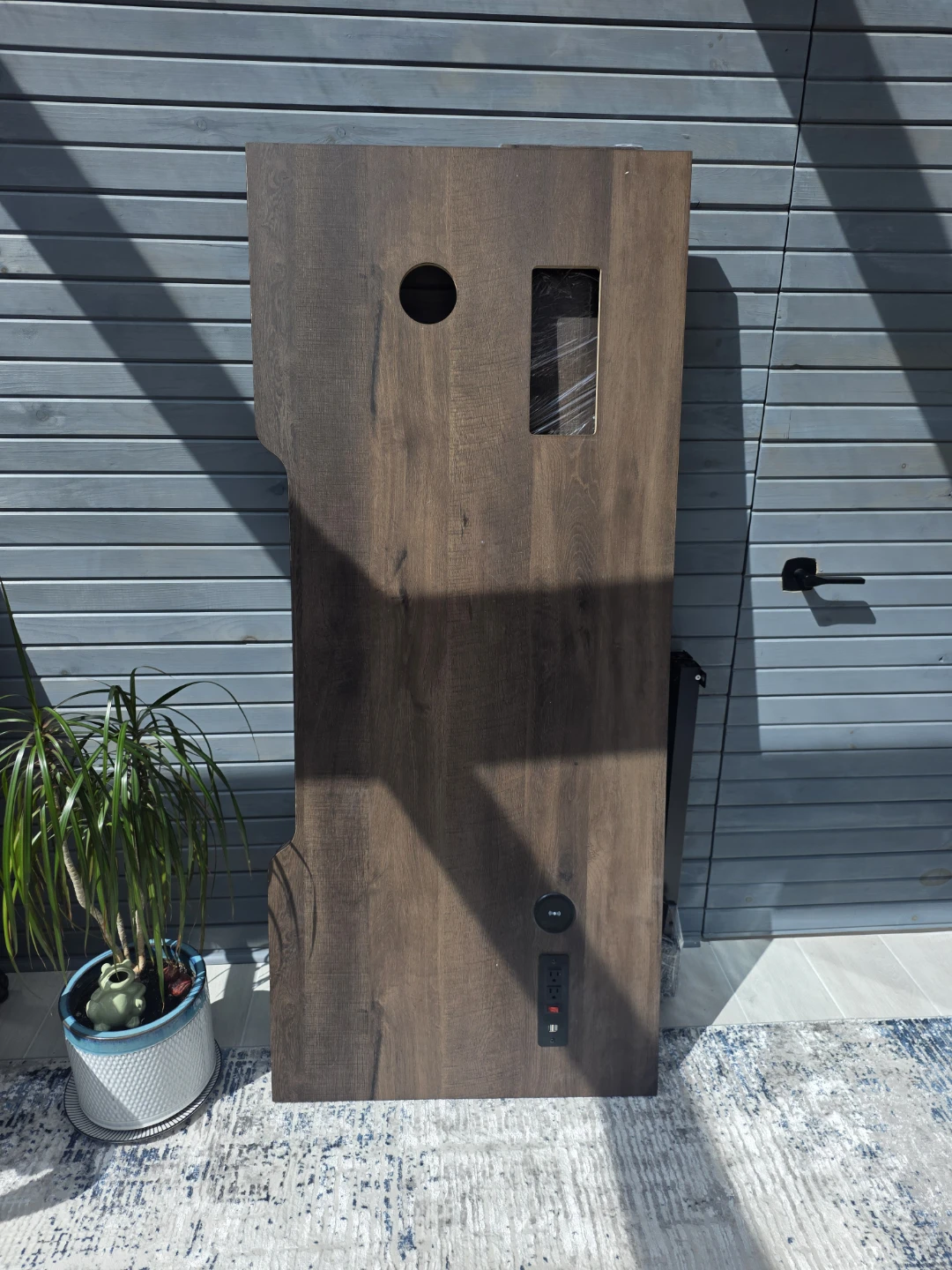 Dark Wood Computer Desk - New