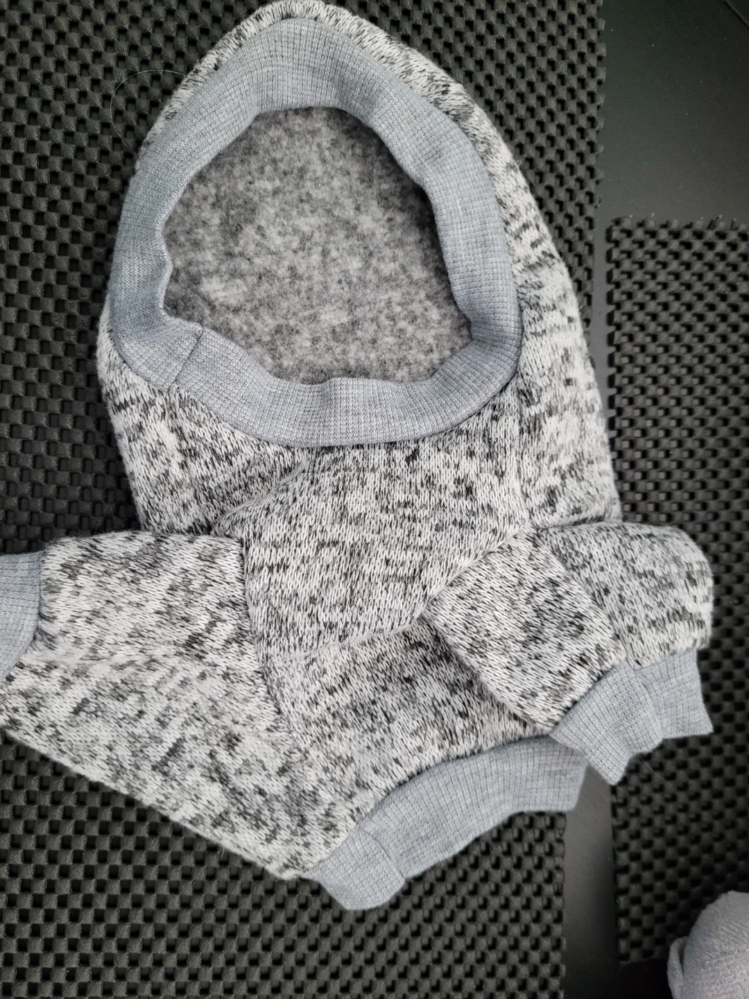 Classic Dog Hoodie - Grey Marled Knit