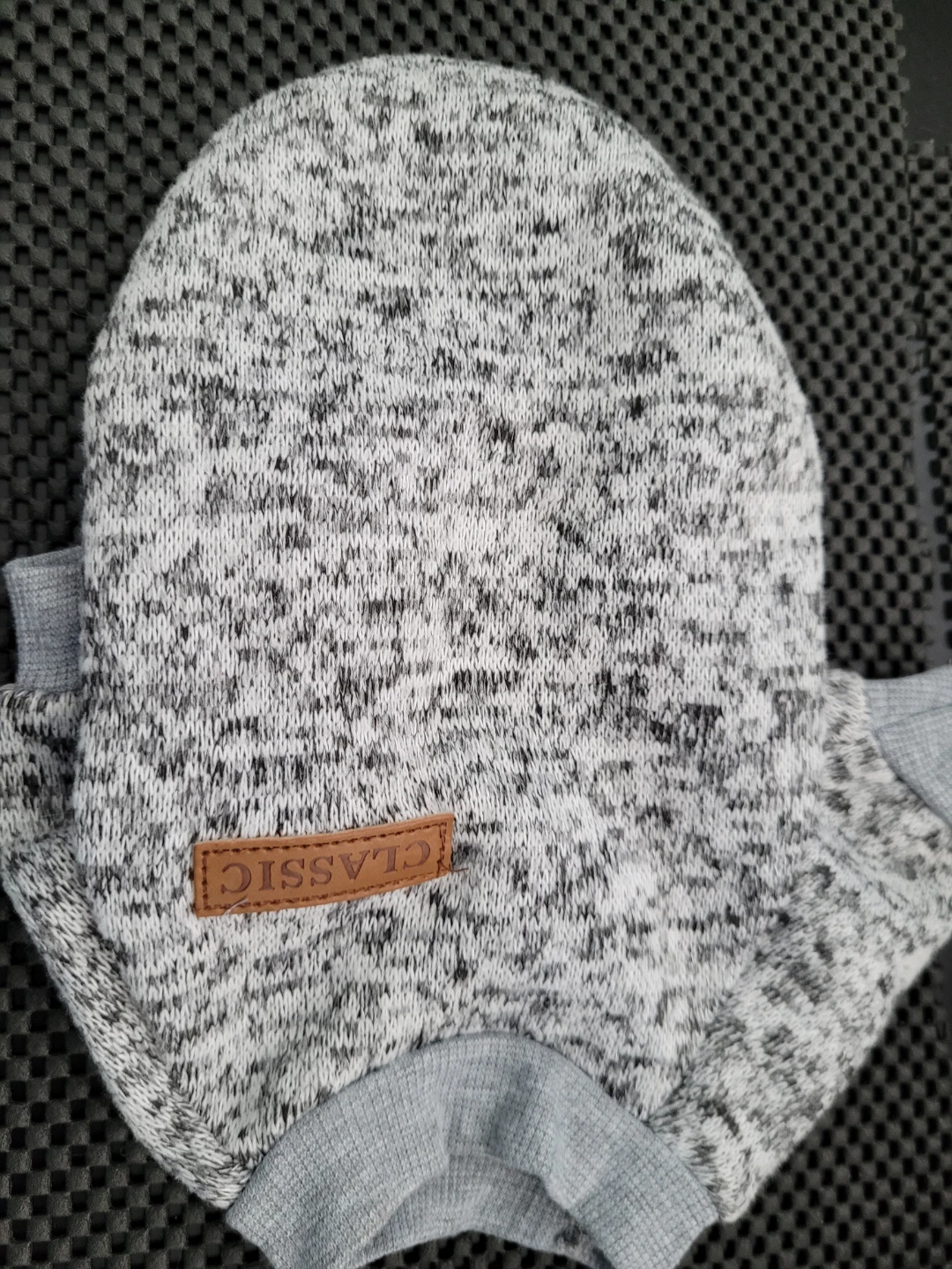 Classic Dog Hoodie - Grey Marled Knit - photo 2