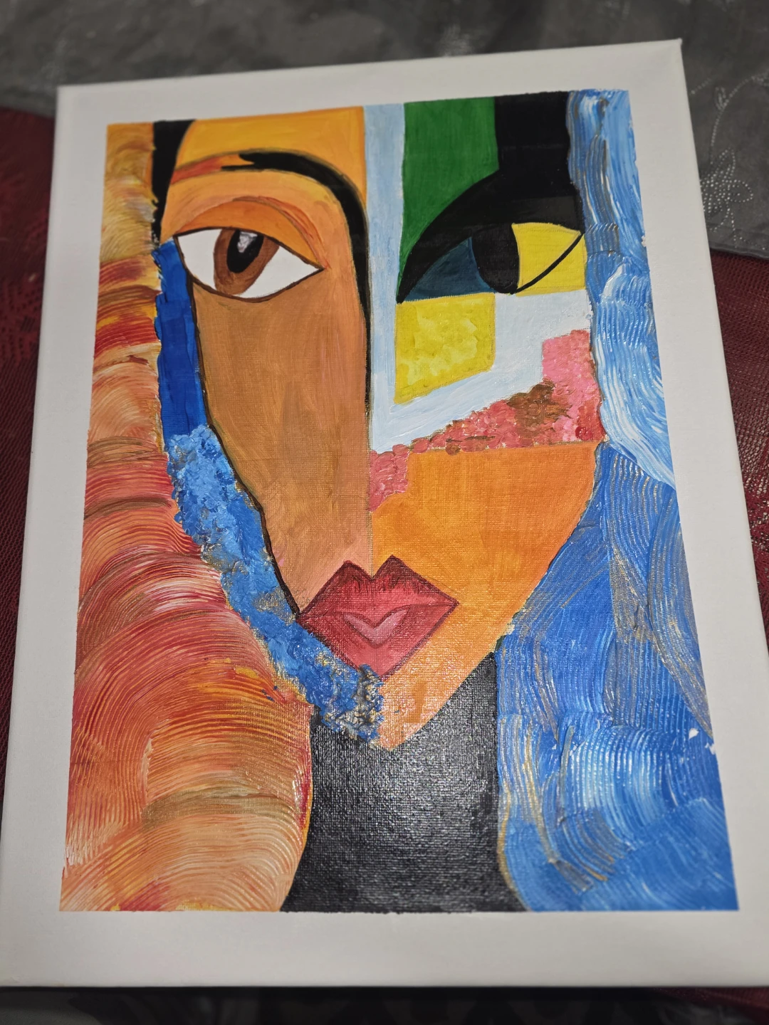 Abstract Face Painting Canvas Art