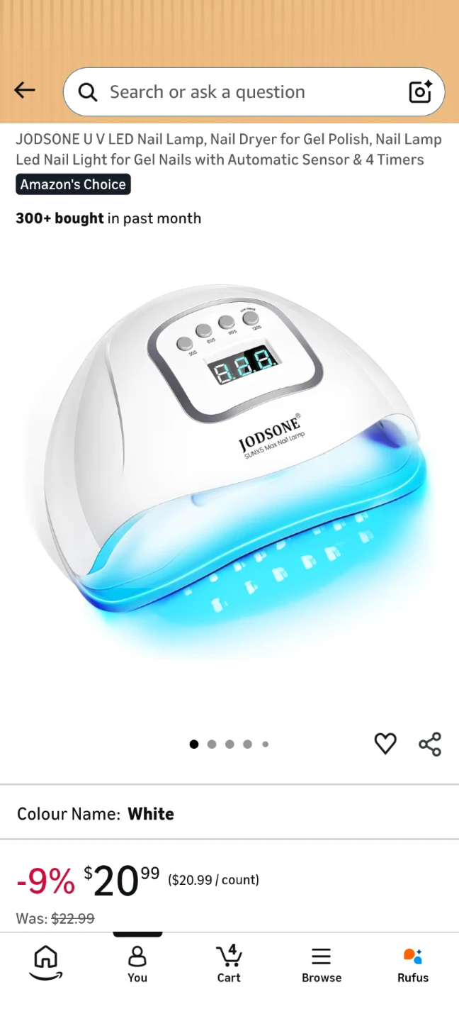 JODSONE UV Nail Lamp (protection gloves included)