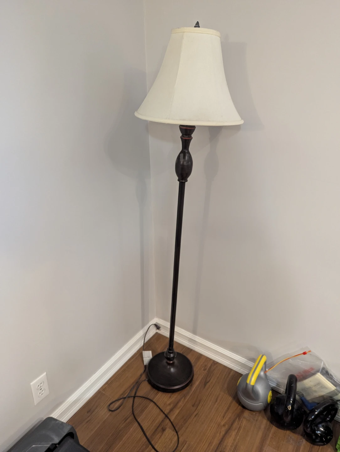 Floor Lamp with Cream Lampshade - photo 2