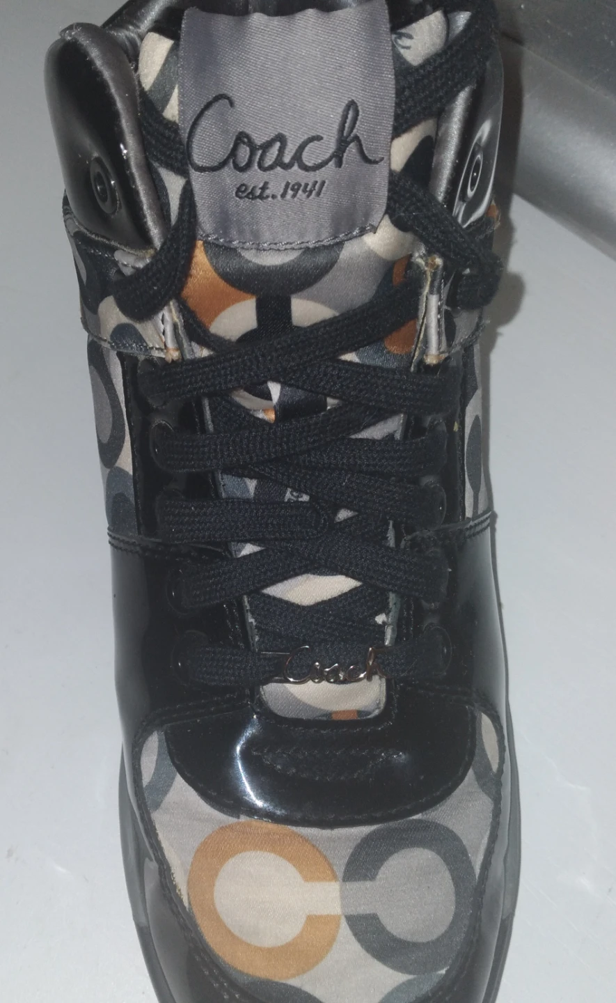 Coach Signature Pattern High Top Sneakers - photo 3