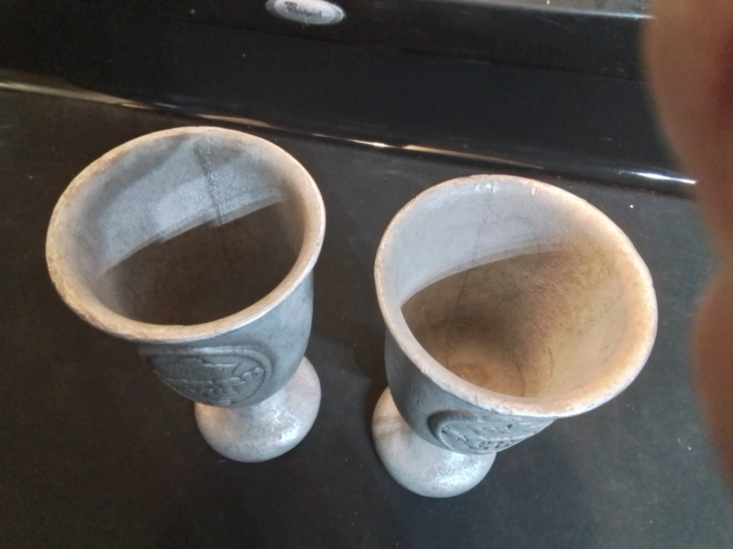 Vintage Heavy-Cast Pewter Goblets (Pair) – King Henry VIII - photo 3