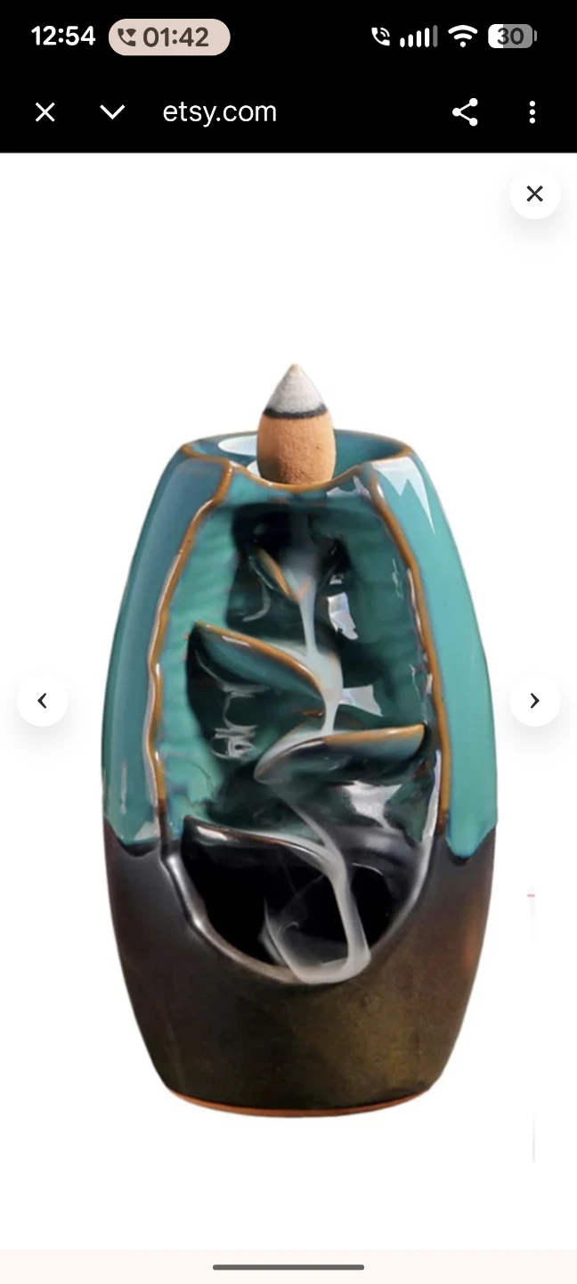 Ceramic Waterfall Incense Holder with 19 Mixed Cones - photo 3