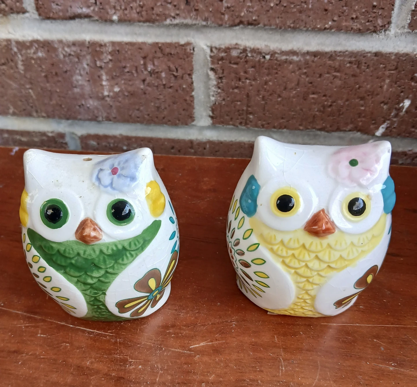 Ceramic Owl Salt and Pepper Shakers