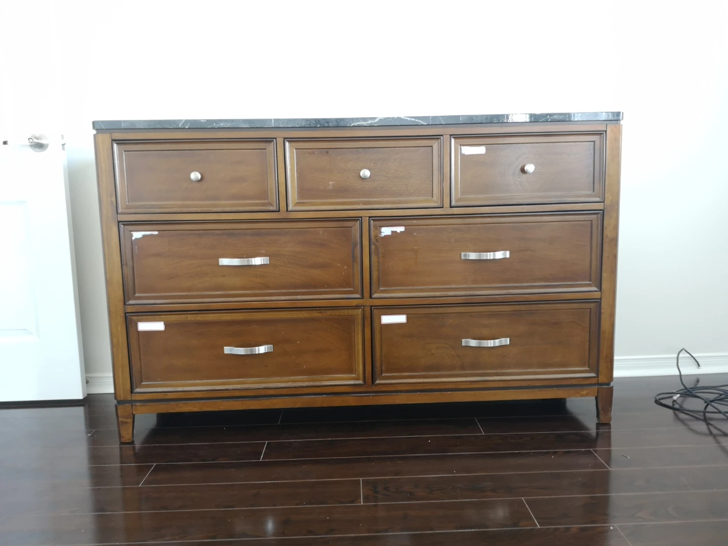 Brown Dresser with Marble Top - photo 2