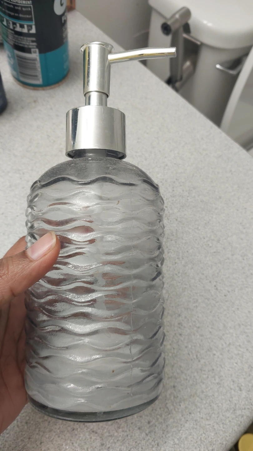 Textured Glass Soap Dispenser