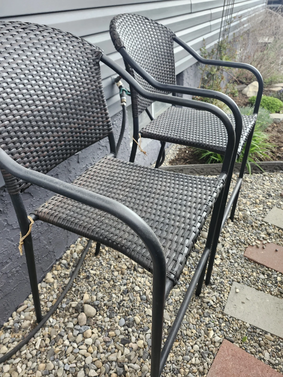 Set of 2 Wicker Bar Stools - photo 2