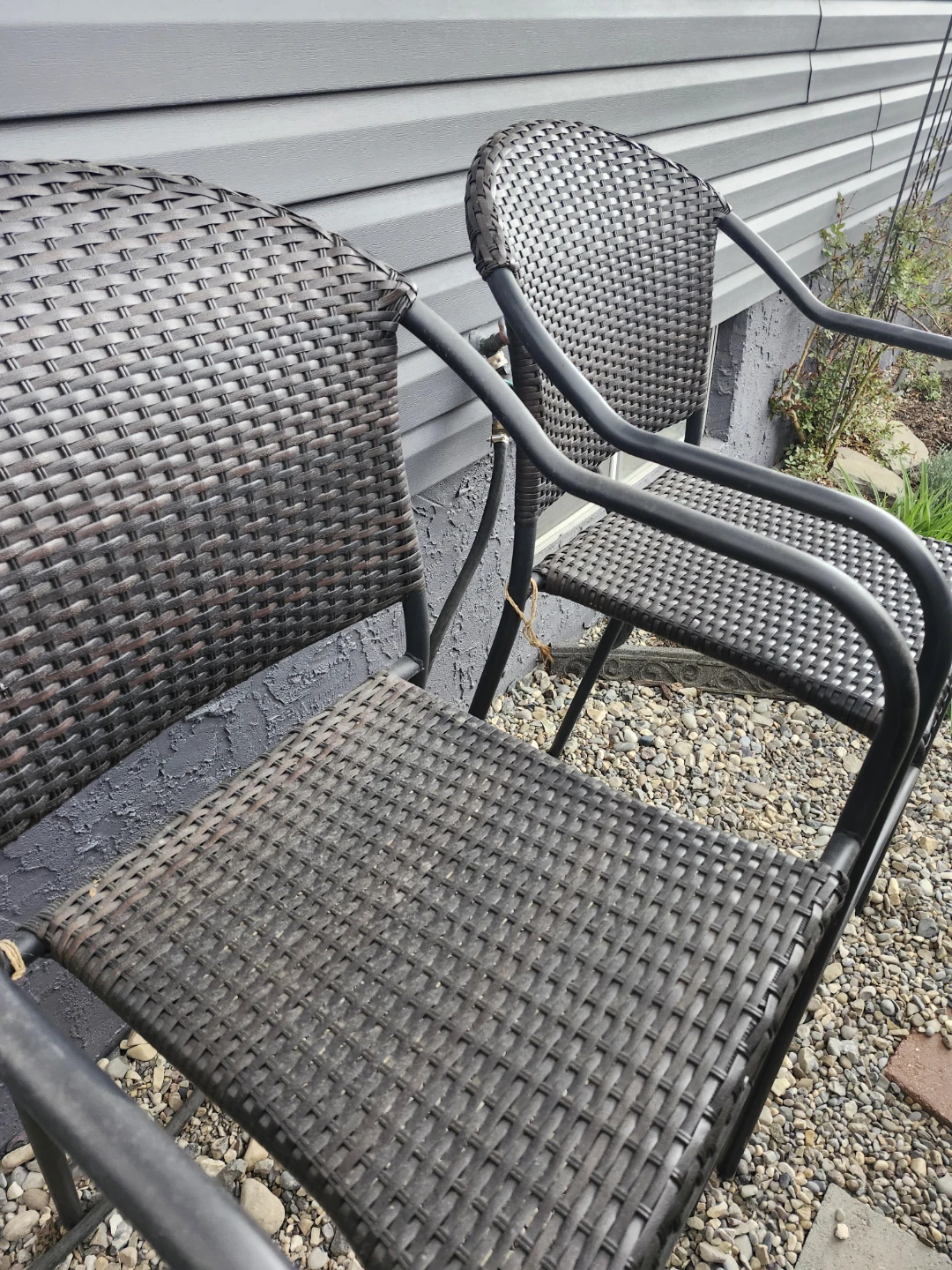 Set of 2 Wicker Bar Stools - photo 5