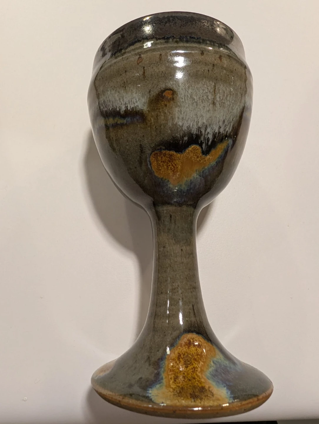 Handmade Studio Stoneware Pottery Goblet - photo 2
