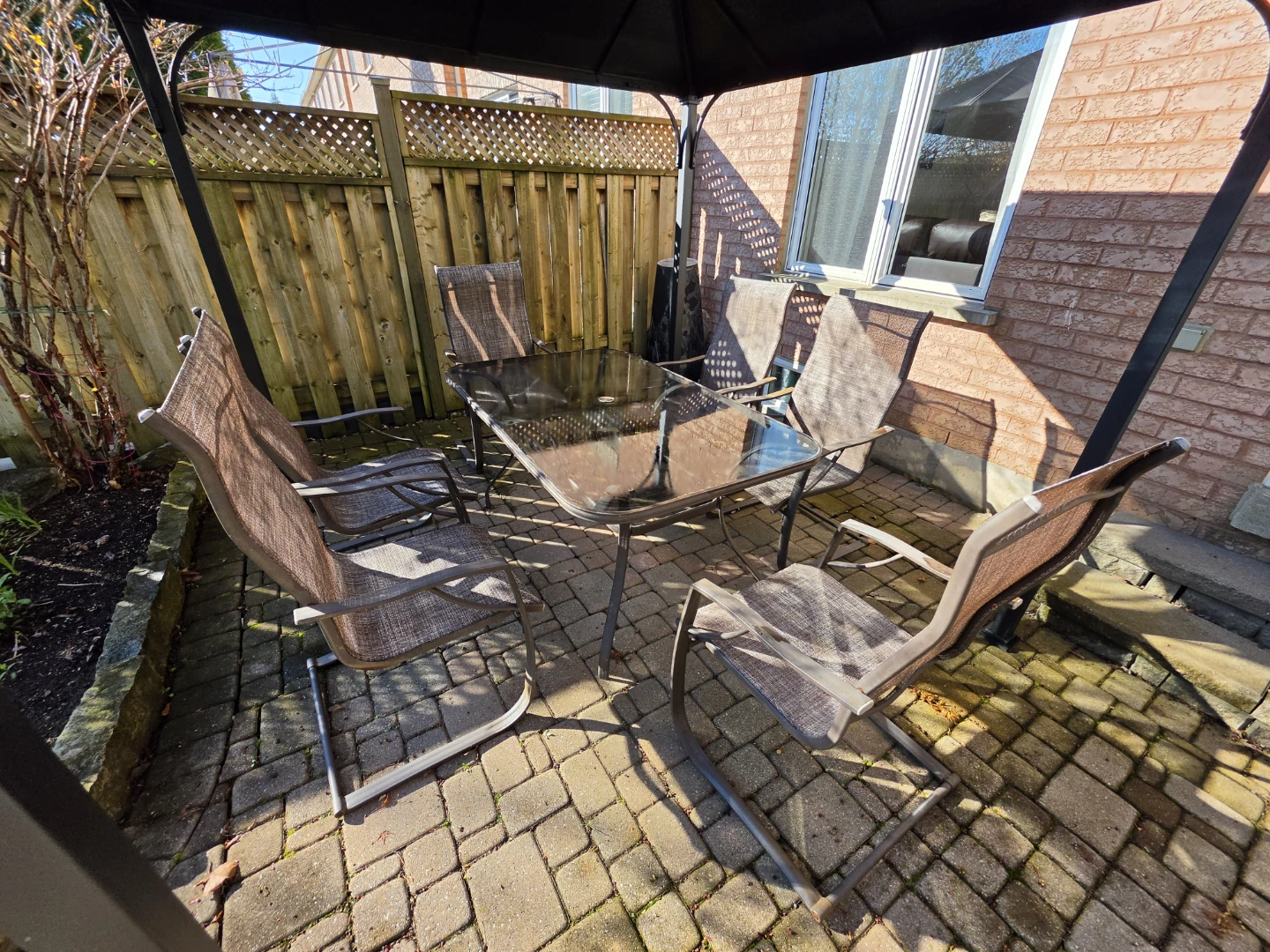 Patio Dining Set - Glass Top Table and 6 Chairs - photo 2
