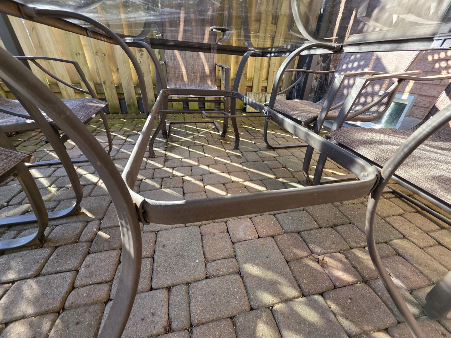 Patio Dining Set - Glass Top Table and 6 Chairs - photo 4