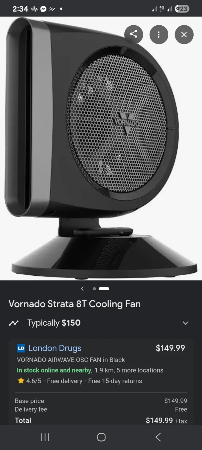 Vornado Strata 8T Cooling Fan - Black