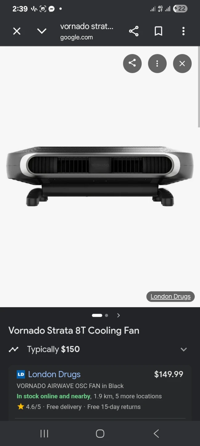 Vornado Strata 8T Cooling Fan - Black - photo 2