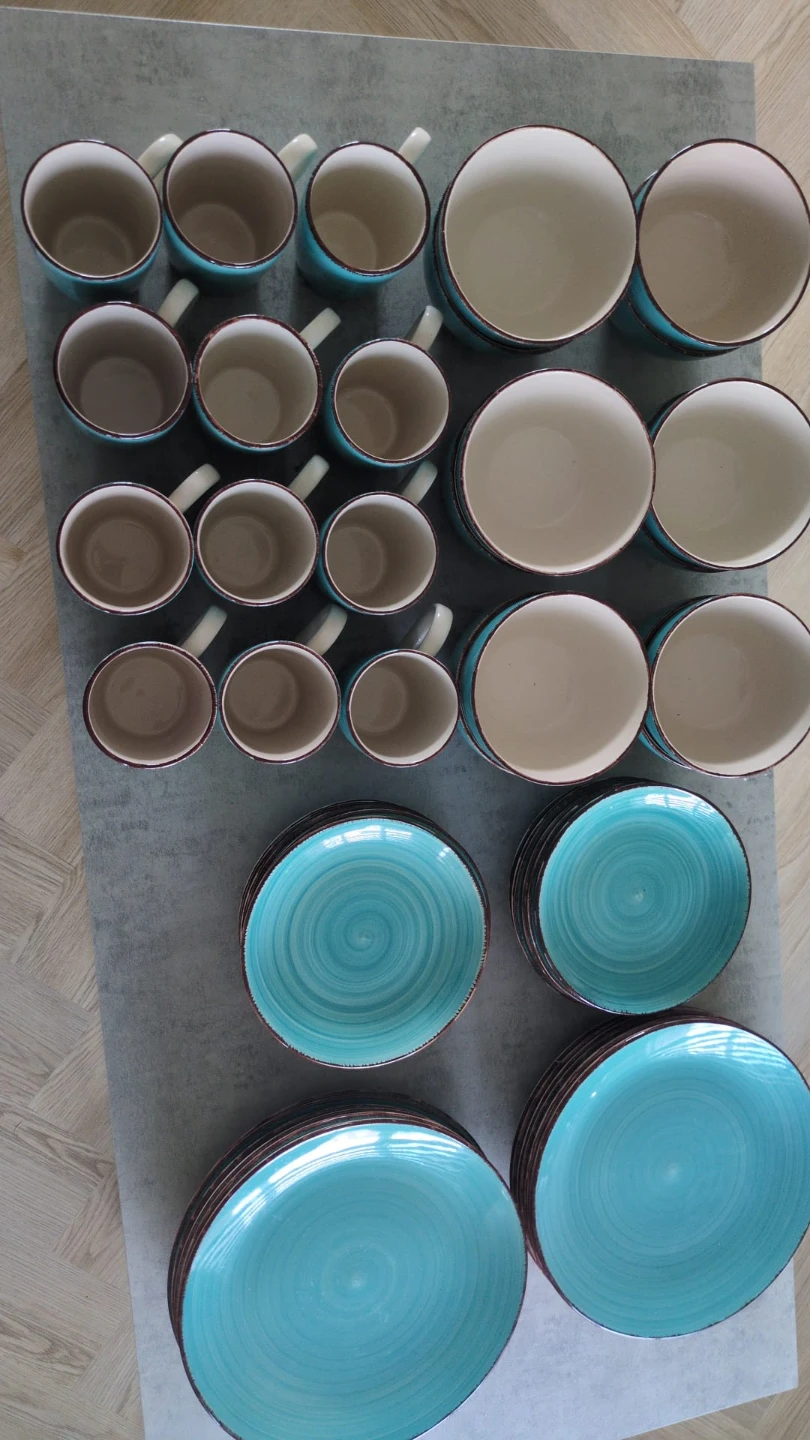 Teal Ceramic Dinnerware Set for 12 people - photo 2