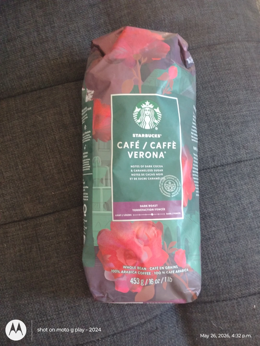 Starbucks Café Verona Whole Bean Coffee