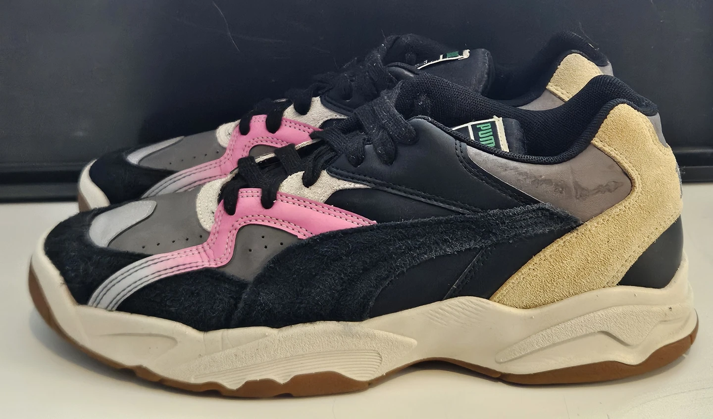 Puma Performer X Rhude Mens Size 9.5 Black Gray Pink Sneakers - photo 3