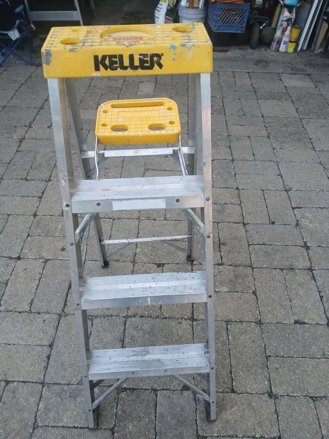 Keller Step Stool Ladder with Yellow Platform