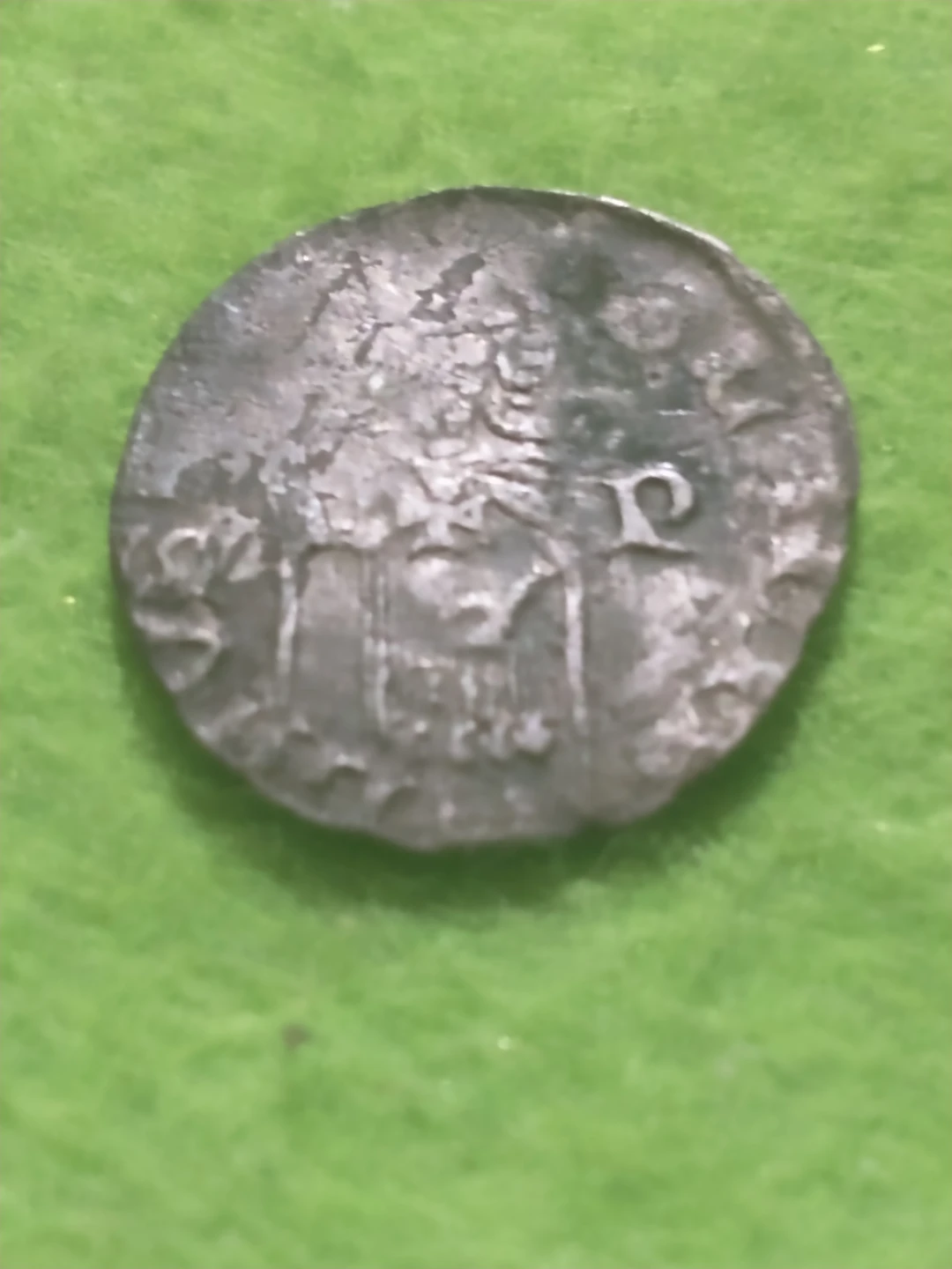 Austrian medieval silver, believed to be 1342-1382 Louis I denar - photo 5