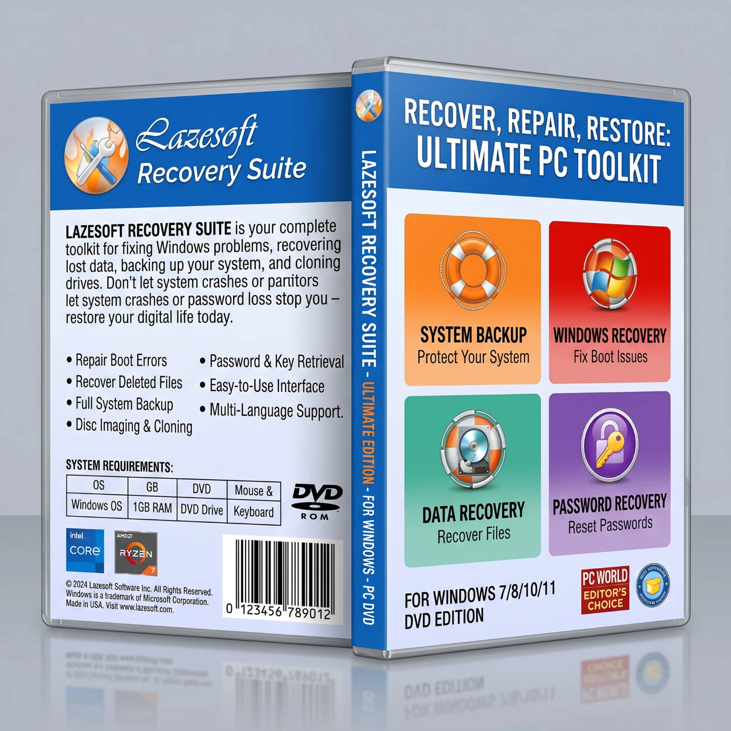 Lazesoft Recovery Suite Unlimited Edition Bootable DVD