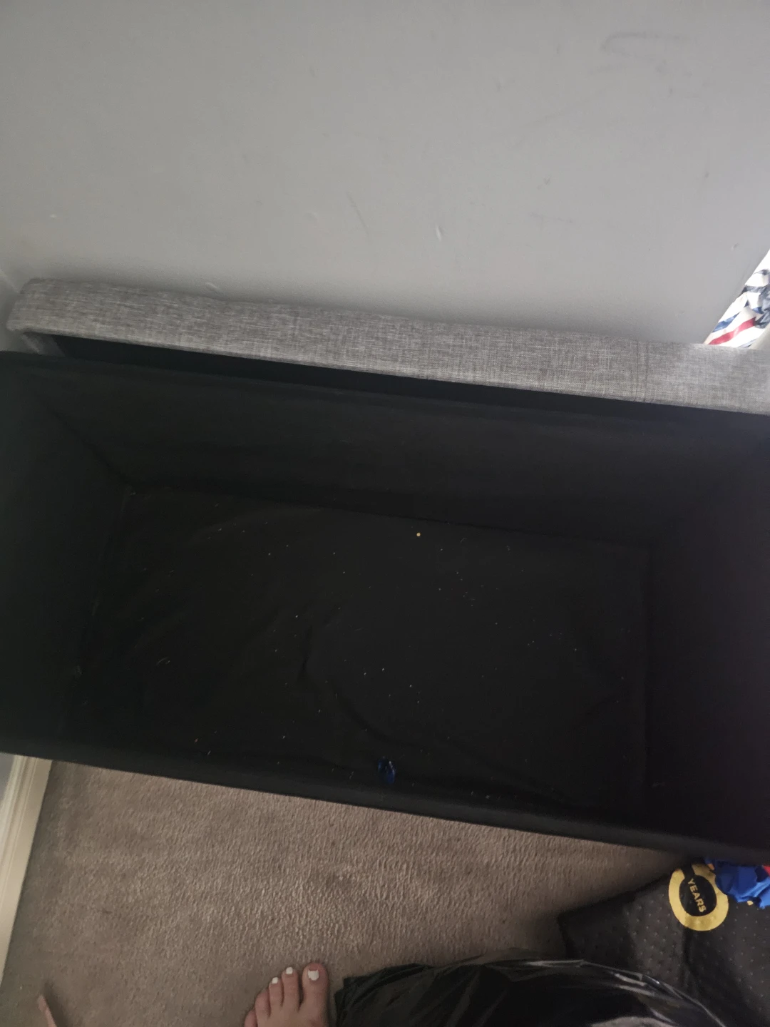 Grey Storage Ottoman Bench - photo 3