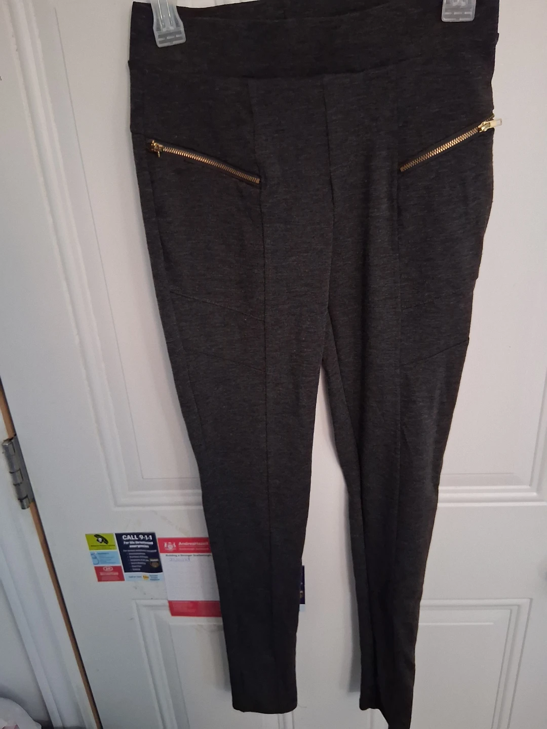 Brown textured wrap pants both for just $15 - photo 2