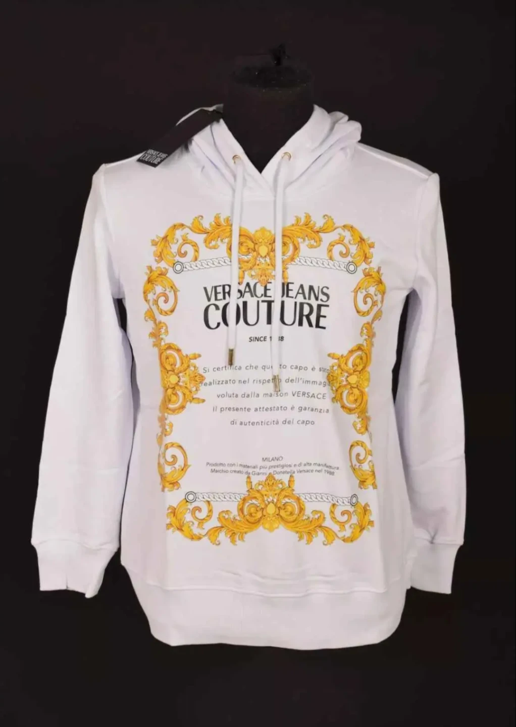 Versace Jeans Couture White Hoodie - Size M - photo 4