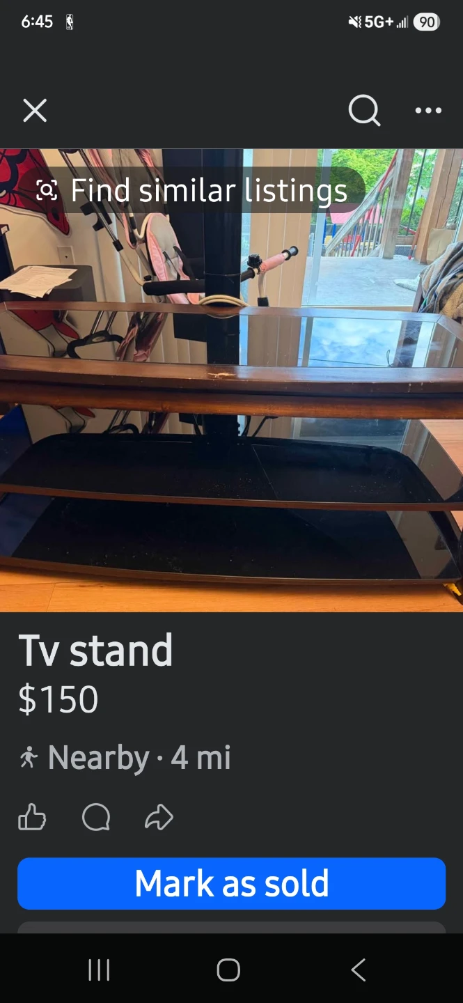 Tv stand glass and wood