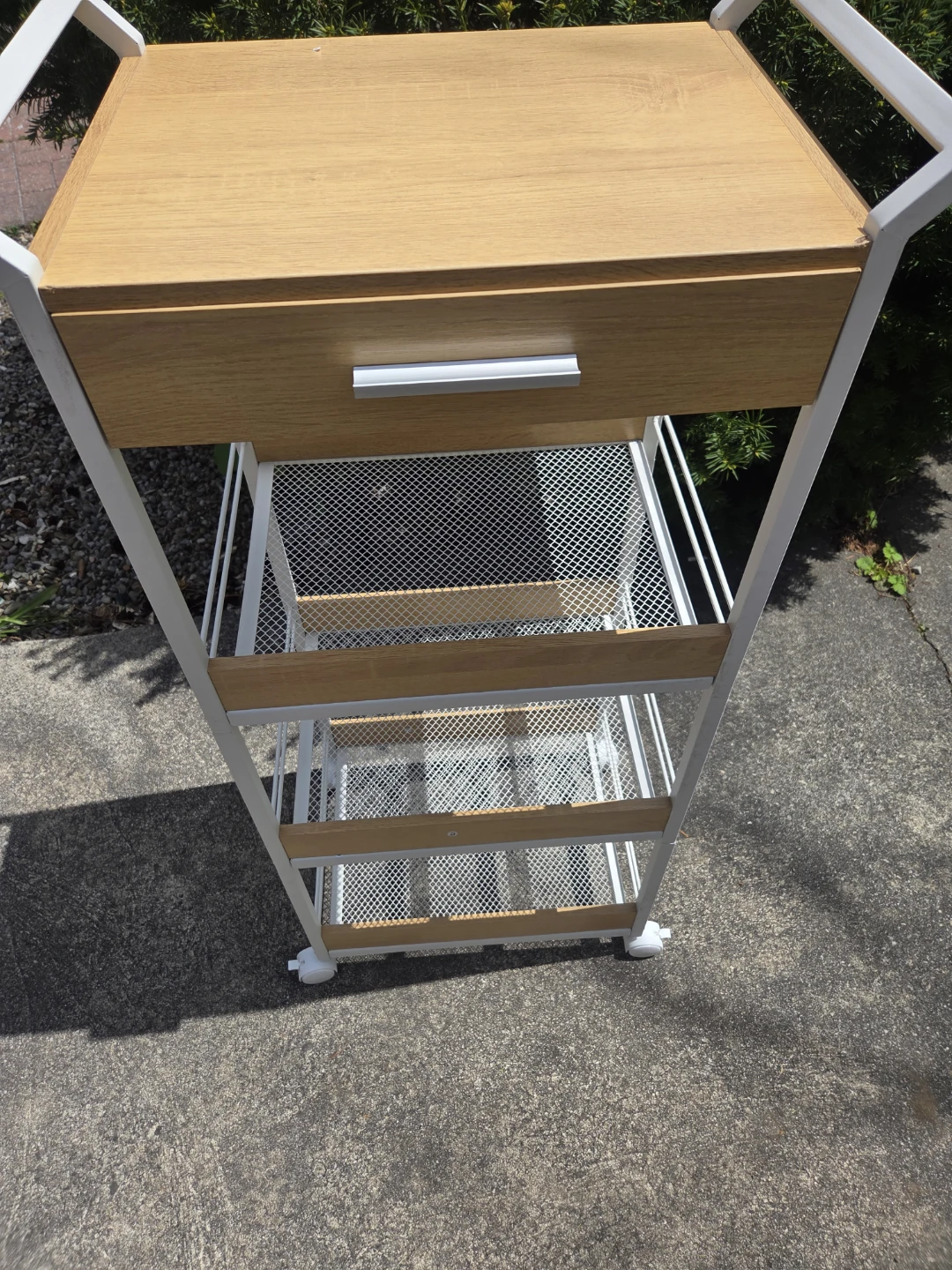 3-Tier Rolling Cart with Drawer